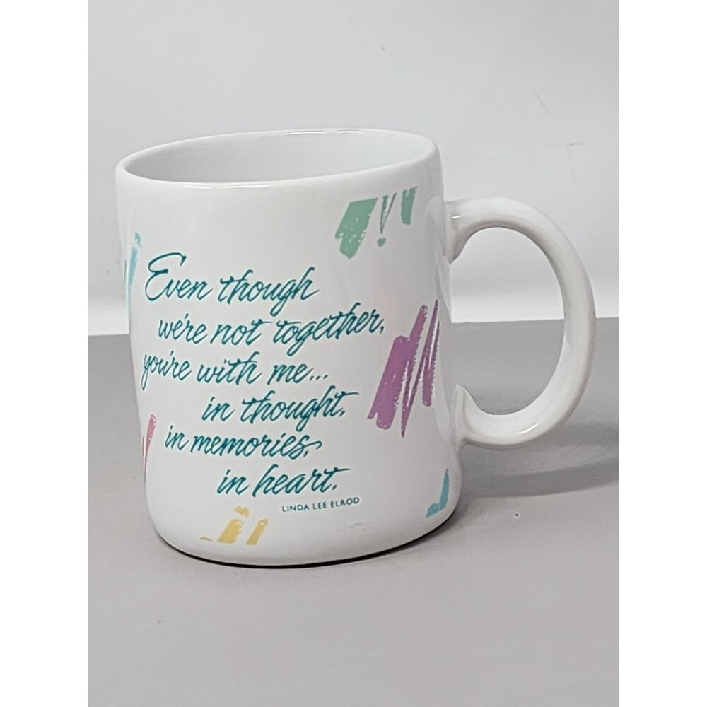 Vintage 1987 Hallmark Mug "Even Though Were Not Together" White Ceramic